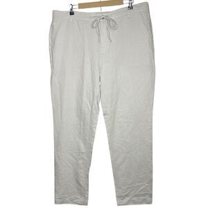 AG Adriano Goldschmied Linen Pants Mens 40 Beige Garreth Jogger Trouser Beachy